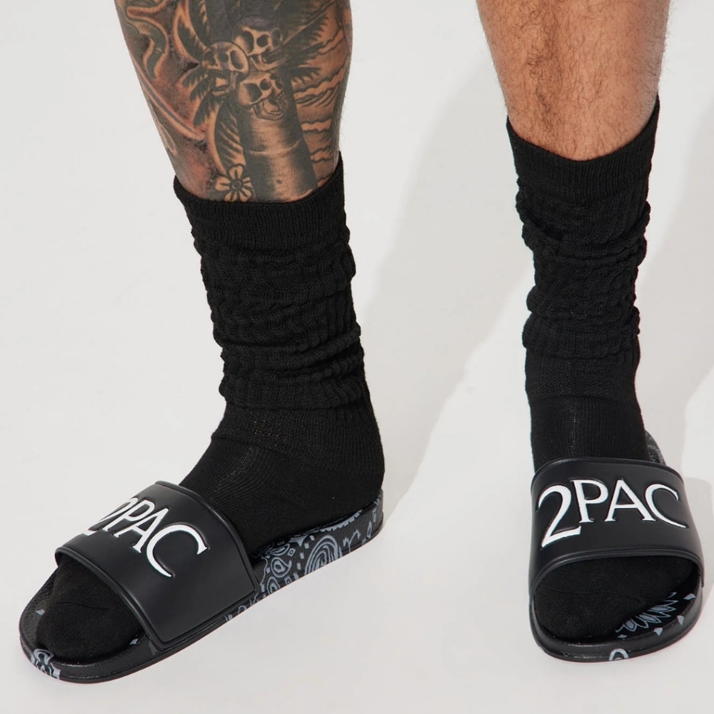 NWT Men's 2PAC Cross Colours Slides